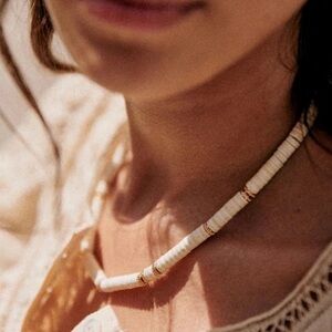 Sezane Josh Necklace in Ecru